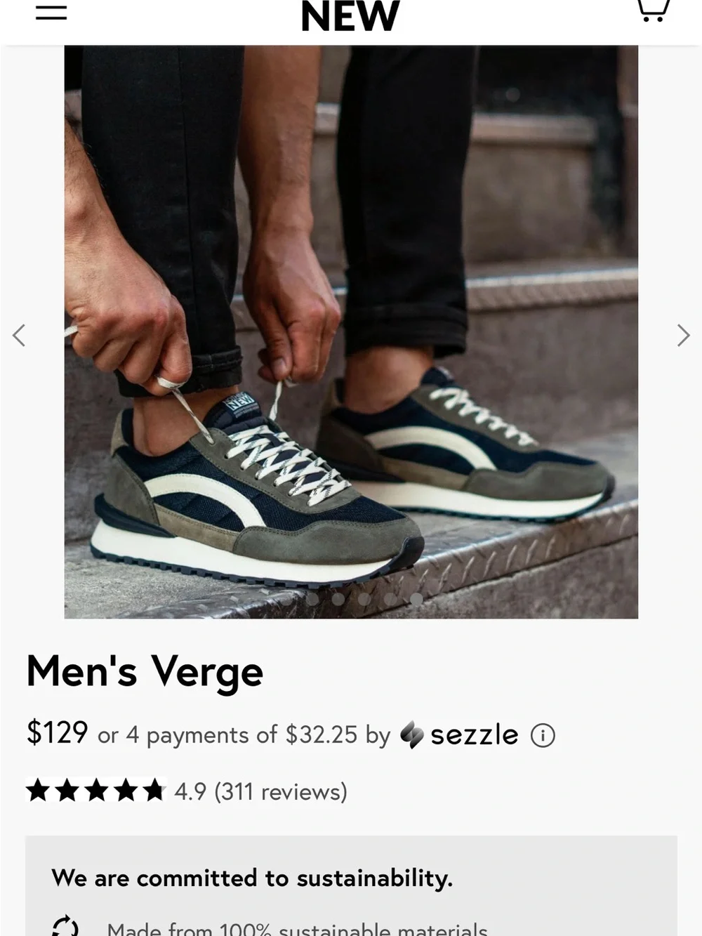Nothing New Verge Suede & Mesh Sneaker in Olive/Navy (Unisex)